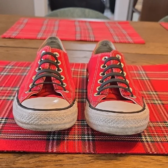 Converse Red and Black Canvas Sneakers - Picture 6 of 6